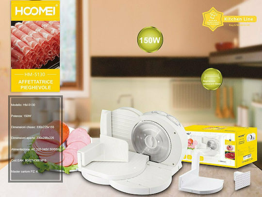 Hoomei Cold Cuts Slicer 150W White