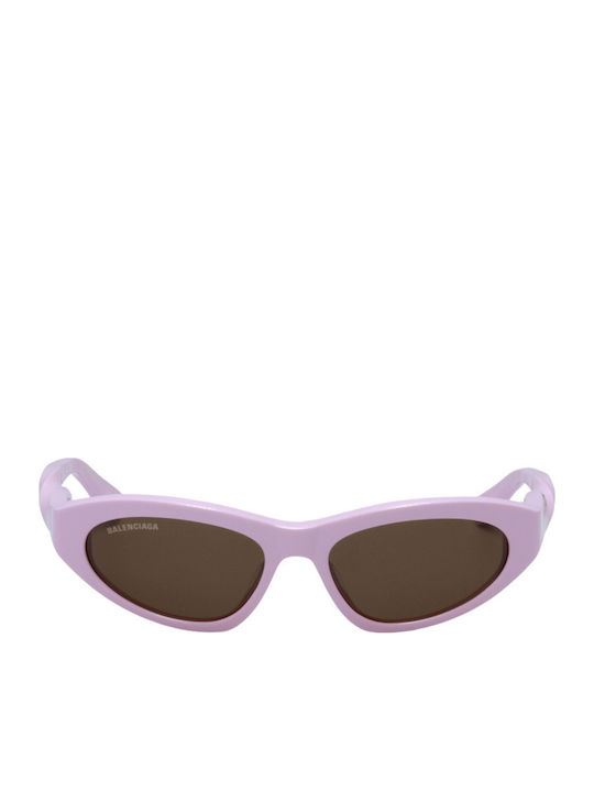 Balenciaga Damen Sonnenbrille mit Rosa Kunststoff Gestell und Schwarz Linse