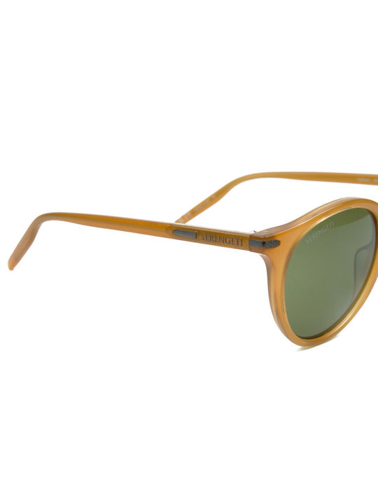 Serengeti Raffaele Men's Sunglasses with Beige Plastic Frame and Green Lens 8951