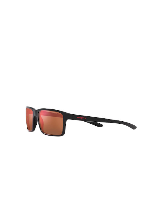 Arnette Herren Sonnenbrillen mit Schwarz Metall Gestell und Orange Spiegel Linse AN4322 27536Q