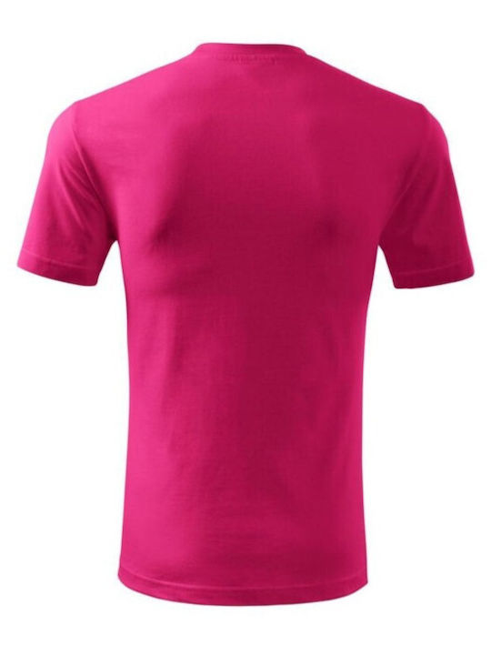 Adler Ανδρικό Διαφημιστικό T-shirt Κοντομάνικο σε Φούξια Χρώμα