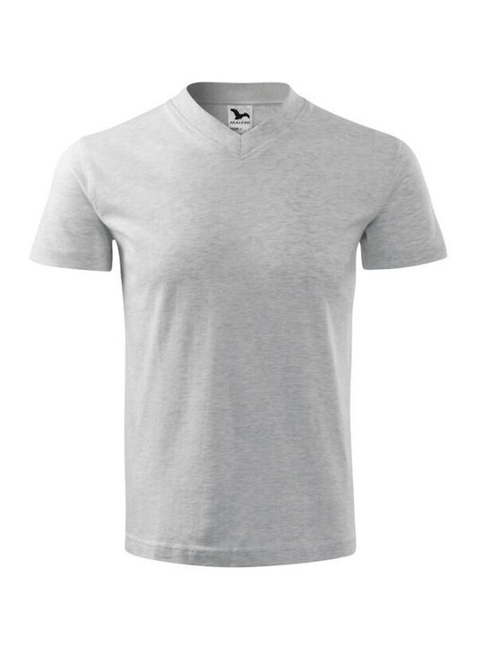 Adler Ανδρικό Διαφημιστικό T-shirt Κοντομάνικο σε Γκρι Χρώμα