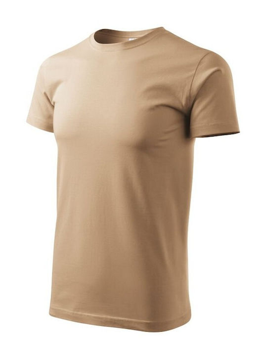 Adler Basic M MLI12908 Ανδρικό Διαφημιστικό T-shirt Κοντομάνικο σε Μπεζ Χρώμα