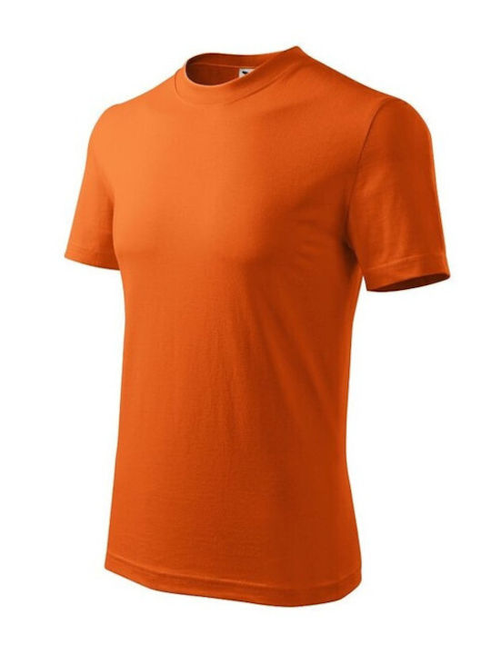 Adler Classic U Ανδρικό Διαφημιστικό T-shirt Κοντομάνικο σε Πορτοκαλί Χρώμα