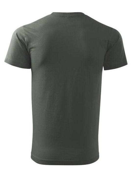 Adler Basic M Ανδρικό Διαφημιστικό T-shirt Κοντομάνικο σε Χακί Χρώμα