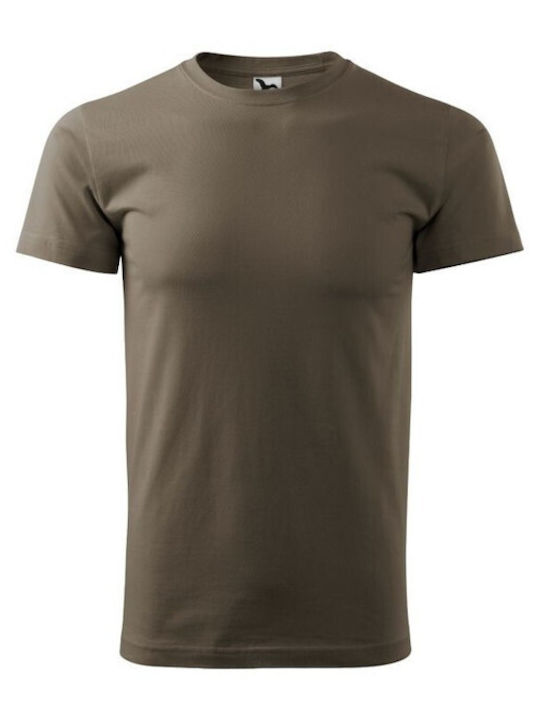Adler Basic M MLI12929 Ανδρικό Διαφημιστικό T-shirt Κοντομάνικο σε Χακί Χρώμα