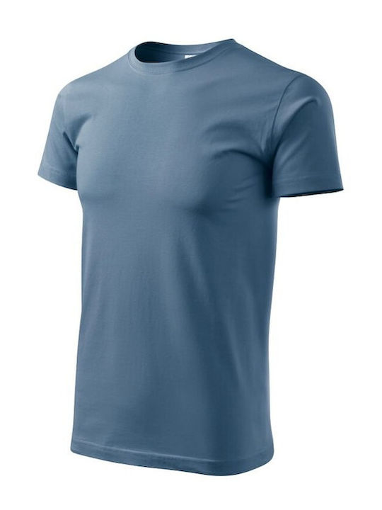 Adler Basic M MLI12960 Men's Short Sleeve Promotional T-Shirt Blue 129-60