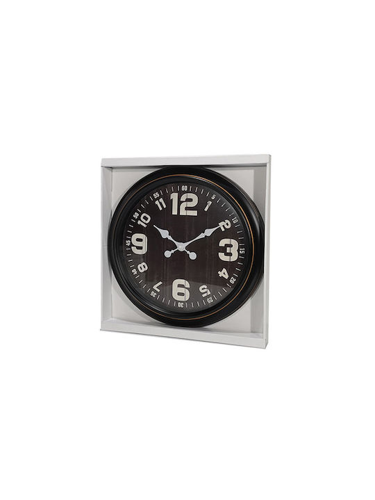 General Trade Vintage Antique Wall Clock Plastic Black Ø40cm