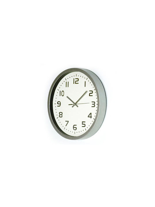 General Trade Wanduhr Kunststoff Silver Ø30cm