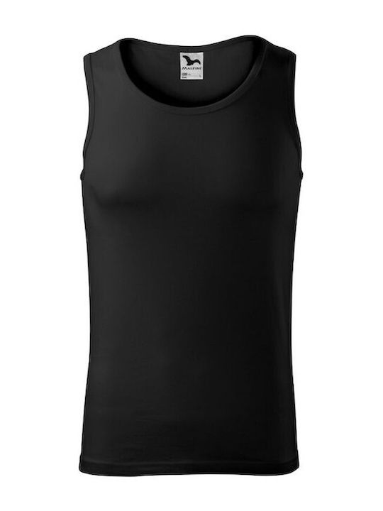 Malfini Ανδρικό Διαφημιστικό T-shirt Κοντομάνικο σε Μαύρο Χρώμα