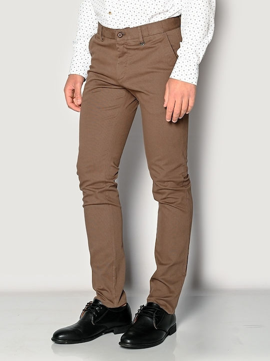 Sogo Men's Trousers in Slim Fit Brown