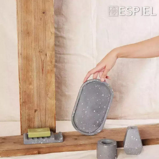 Espiel Bol Decorativ din Beton Gri 36x36x5cm 1buc Espiel Bol Decorativ din Beton Gri 36x36x5cm 1buc