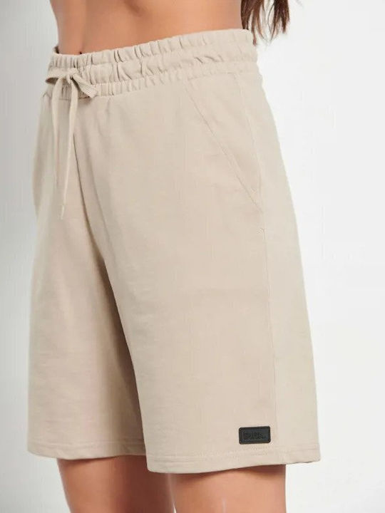 Women's Sporty Bermuda Shorts Beige