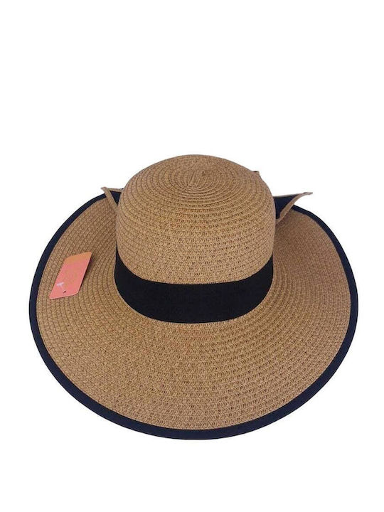 Fragola Γυναικείο Ψάθινο Καπέλο Cloche Μπεζ
