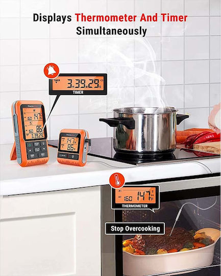 Thermo Pro Wireless Търговия Термометър за храна Готвене с игла TP-826