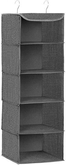 Songmics Fabric Hanging Storage Case For Clothes in Gray Color 30x30x90cm 1pcs
