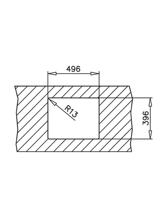 Teka Flexlinea RS15 50.40 Ένθετος Νεροχύτης Inox Σατινέ Μ54xΠ44cm Brass Inox