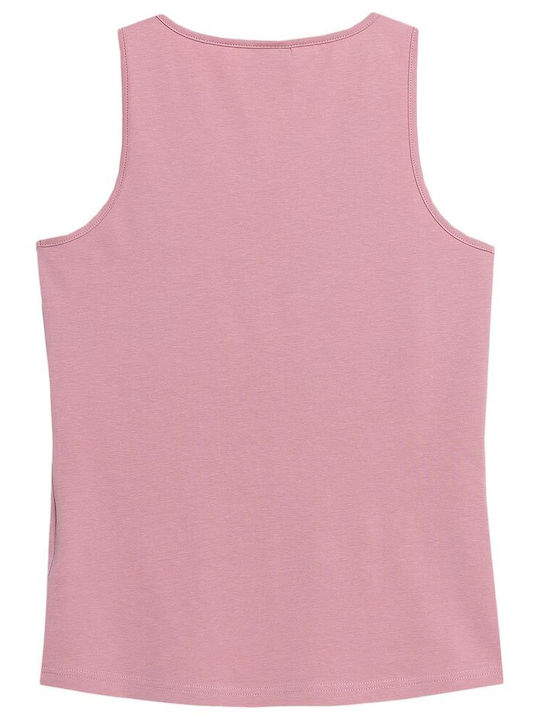 4F Damen Sportliches Bluse Ärmellos Rosa