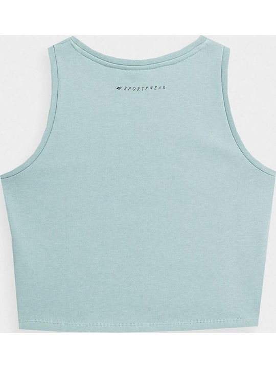 Γυναικείο Αθλητικό Crop Top Αμάνικο Τιρκουάζ
