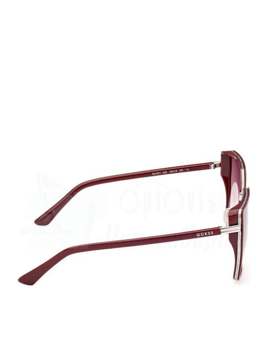 Guess Women's Sunglasses with Burgundy Frame and Red Gradient Lens GU7871 69Z