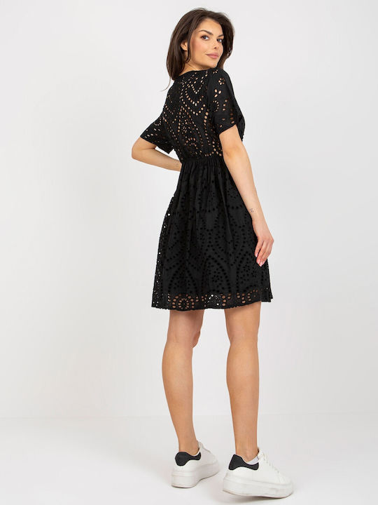 Och Bella Summer Mini Dress Black