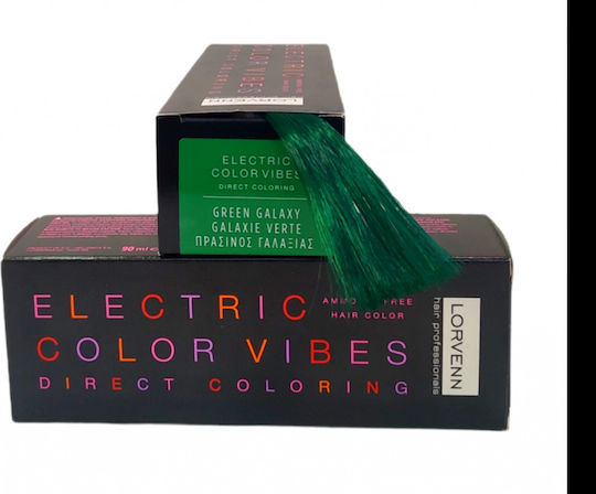 Lorvenn Electric Color Vibes Προσωρινή Βαφή Μαλλιών Χωρίς Αμμωνία Green Galaxy 90ml