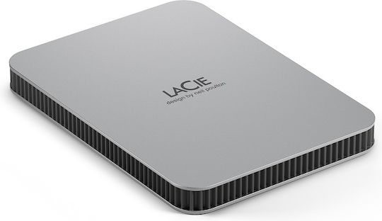 Lacie Mobile Drive USB 3.2 / USB-C Εξωτερικός HDD 2TB 2.5" Moon Silver