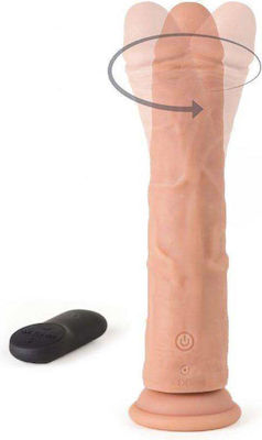 Virgite Realistic Vibrator with Remote Control R8 Vibrating & Rotating Realistic 21cm Flesh