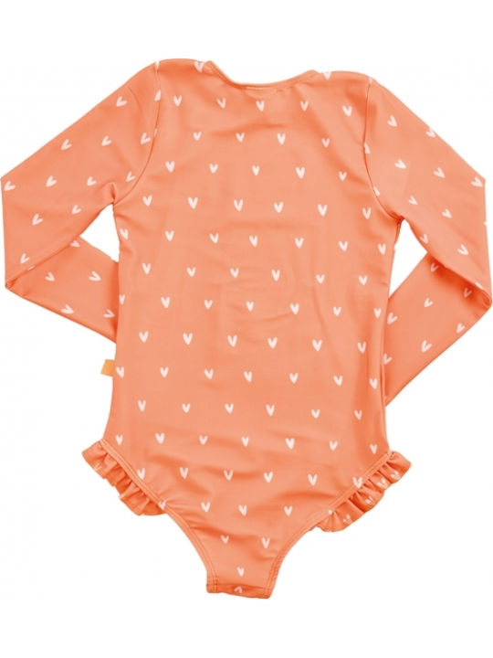 Fresk Kids Swimwear Long Sleeve One-piece Orange