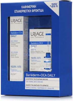 Uriage Bariederm-CICA Daily Skin Care Set for Moisturizing with Serum & Face Cream