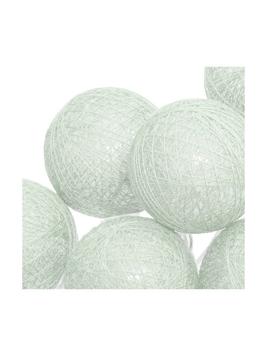 A-S Led Celadon Garland Lights LED 2.55m with 16 Balls