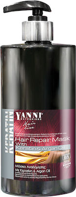 Yanni Extensions Keratin And Argan Oil Mask Haarmaske für Reparatur 500ml