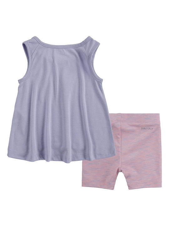 Nike Kids Set with Shorts Summer 2pcs Lilac