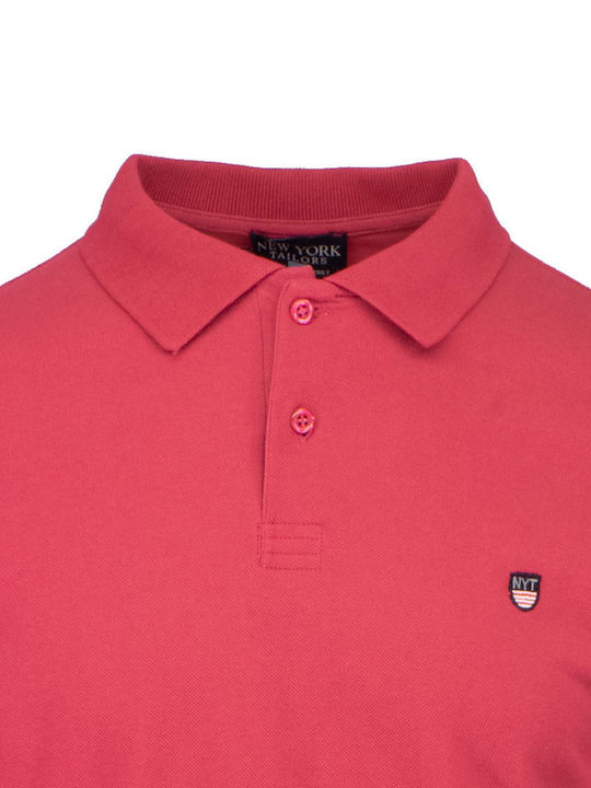 NEW YORK TAILORS TRICOU POLO PENTRU BĂRBAȚI BASIC PIKE-FUCSIA