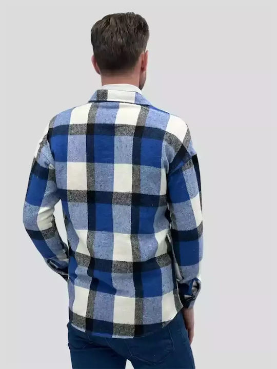 Plaid Shirt Regular Line Blue