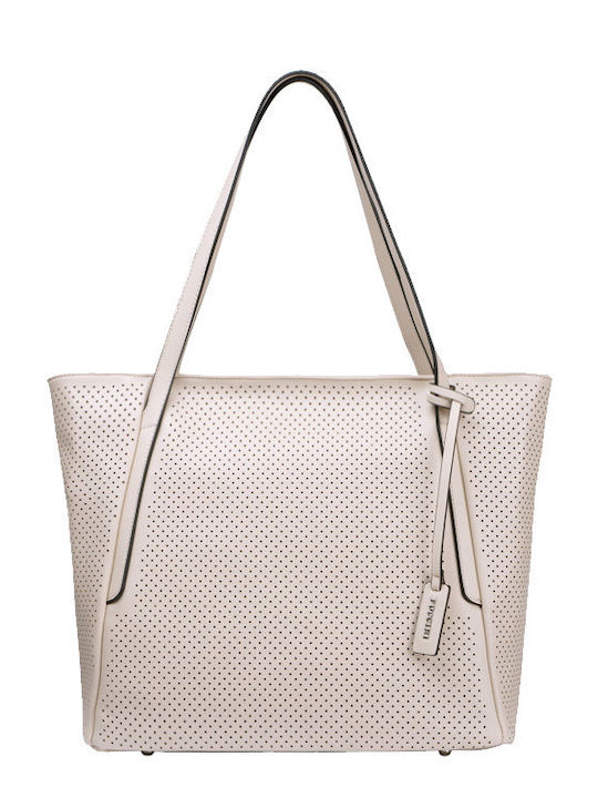 Women's Bag Shopper Shoulder Beige