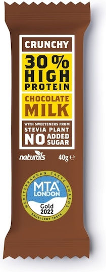 Naturals Crunchy Bar with 30% Protein & Flavor Milk Chocolate 40gr