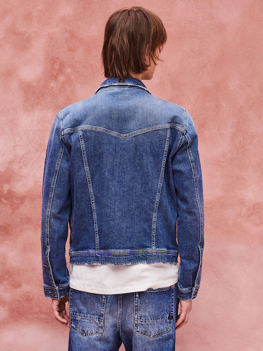 Staff Men's Denim Jacket Blue