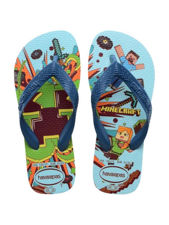 Havaianas Șlapi pentru copii Flip Flops Albe Comfy Minecraft