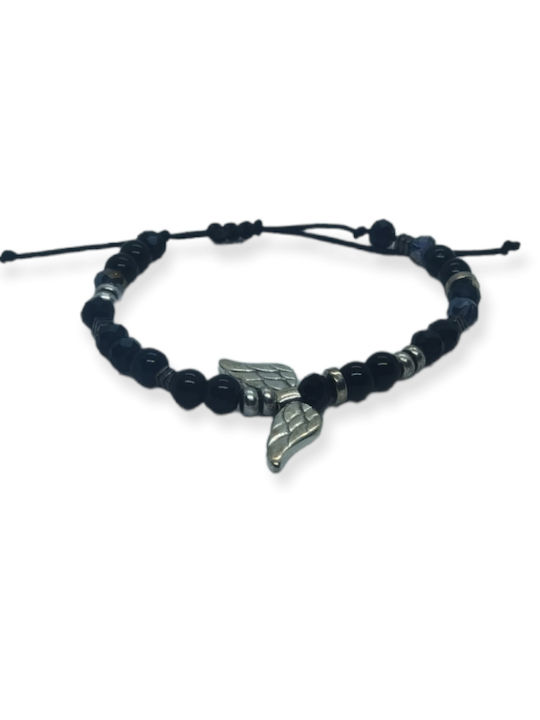 Women's bracelet Ananna Wingman Black/Silver