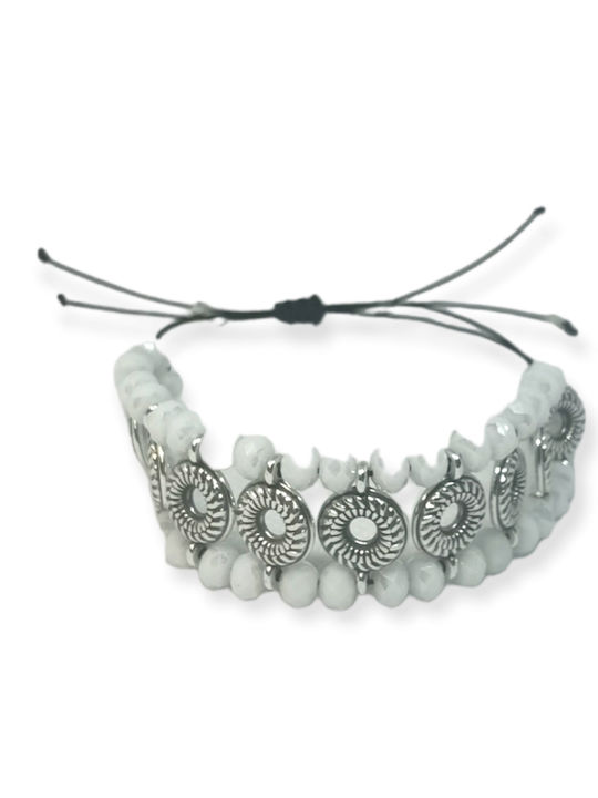 Bracelet Ananna Double White/Silver