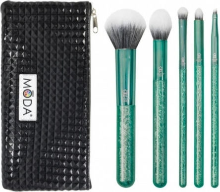 Royal & Langnickel Set With Makeup Brushes From Synthetic Bristle Metallics Crackle Kit 5 Pieces