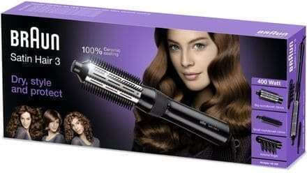 Braun Ceramic Electric Brush with Air for Straightening and Curls 400W
