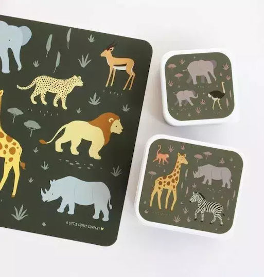 A Little Lovely Company Savanna Platzdeckchen Kunststoff Mehrfarbig 43x34cm 1Stück