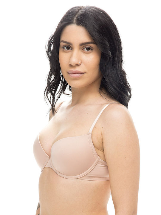 Damen Push-Up-BH mit Bügel (Körbchengröße B)-33-8015a Beige