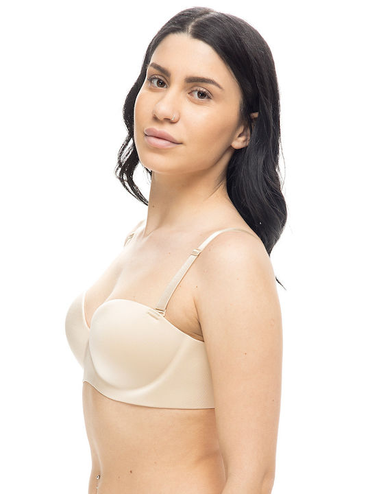 Women's Strapless Bra without Underwire (B Cup) - 33-6050a Beige