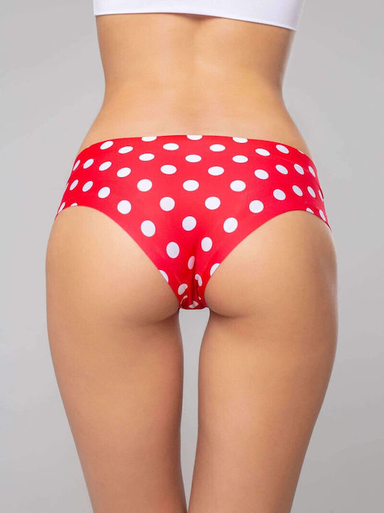 Slip MEMEME POLKA FIERY RED ohne Nähte