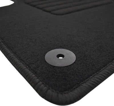 Rigum Set of Front and Rear Mats 4pcs from Carpet for Mercedes-Benz V Seat Ibiza Skoda Fabia Black