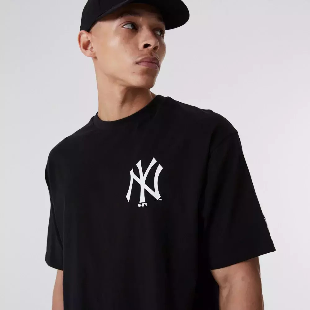 New Era T-Shirt Mlb Big Logo 12195450 Černá Regular Fit