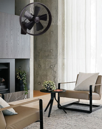 Lucci Air Breeze Wall Fan Ανεμιστήρας Τοίχου 55W Διαμέτρου 41cm με Τηλεχειριστήριο Μπρούτζινος
